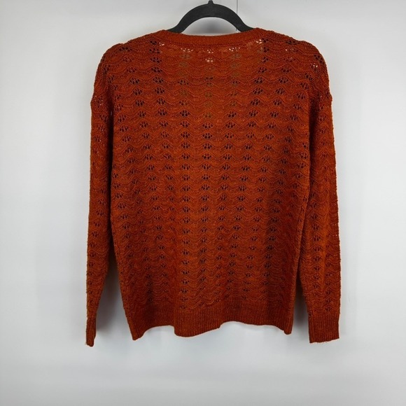 Womens Burnt Orange Small LC Lauren Conrad Henley Pullover - Picture 4 of 7